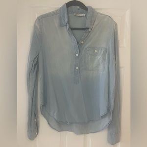 Abercrombie & Fitch Soft Denim Popover Long Sleeve Shirt